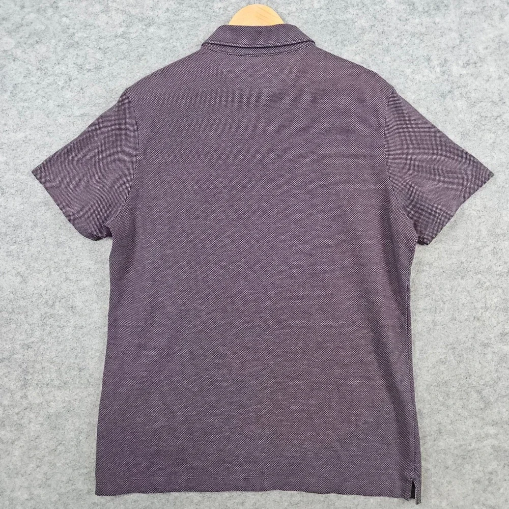 Banana Republic Men's Birdseye Size L Performance Pique Polo Shirt Pocket Preppy